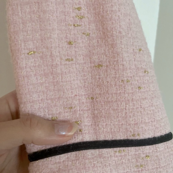 Women's Pink and black French style Cropped Jacket - Picture 5 of 5